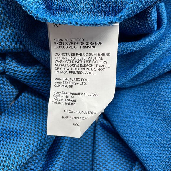 Grand Slam Performance Men's Long Sleeve Jacquard Golf Polo Shirt Med Imperial B - Picture 11 of 12